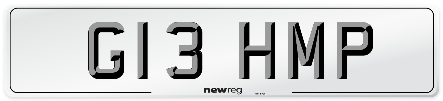 G13 HMP Number Plate from New Reg